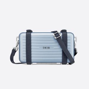 Rimowa x Dior Personal Clutch Aluminum Sky Blue